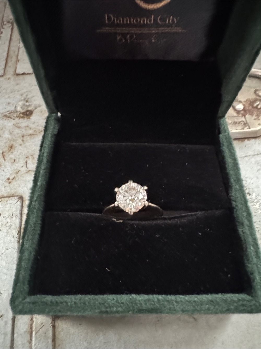 Classic Gold Plated Solitaire Engagement Ring with Moissonite